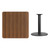 Flash Furniture XU-WALTB-3636-TR24-GG Walnut Laminate Finish With Cast Iron Columns With Black Powder Coated Finish Square Dining Height Table