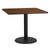 Flash Furniture XU-WALTB-3636-TR24-GG Walnut Laminate Finish With Cast Iron Columns With Black Powder Coated Finish Square Dining Height Table