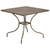 Flash Furniture CO-6-BK-GG Gold Rain Flower Design Top Steel Powder Coat Finish Square With Umbrella Hole Patio Table