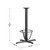 Flash Furniture XU-T2230-BAR-3CFR-GG 22" x 30" x 42"H Black Cast Iron Powder Coated Finish X-Base Bar Height Table Base
