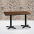 Flash Furniture XU-WALTB-3060-T2222-GG Melamine Core With Walnut Laminate Finish Rectangular Dining Height Table