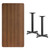 Flash Furniture XU-WALTB-3060-T2222-GG Melamine Core With Walnut Laminate Finish Rectangular Dining Height Table