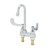 T&S Brass B-0892-VF05 4" Centerset Polished Chrome Plated Brass 2.875" Swivel Gooseneck Deck Mount Lavatory Faucet