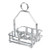 Winco WH-7 Chrome Plated Wire Salt and Pepper Shaker or Sugar Packet Caddy Rack