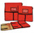 Omcan USA 28352 18" x 18" Red Artificial Leather Pizza Bag