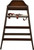 Omcan USA 80611 20" W x 20" D x 29" H Wood Walnut High Chair