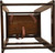 Omcan USA 80611 20" W x 20" D x 29" H Wood Walnut High Chair