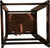 Omcan USA 80612 20" W x 20" D x 29" H Wood Mahogany High Chair