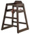 Omcan USA 80612 20" W x 20" D x 29" H Wood Mahogany High Chair