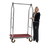 AARCO LC-2C-4P 42" W x 24" D x 72" H Chrome Frame Finish Red Deck Luggage Cart with 8" Wheels