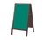 AARCO MA-1G 24"W x 42"H Green Composition Wood Sidewalk Chalkboard