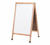 AARCO A-5 24"W x 42"H White Melamine Wood Sidewalk Markerboard
