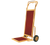 AARCO HT-2B 15" W x 48" H x 15" D Brass Tubular Frame Hand Truck with 8" Pneumatics Wheels
