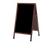 AARCO MA-1P 24" W x 42" H Cherry Lacquer Finish Markerboard Wood Sidewalk Markerboard