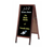 AARCO MA-3B 18"W x 42"H Black Composition Wood Sidewalk Chalkboard