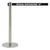 AARCO HC-7PBK 40" H Steel Post Form-A-Line Crowd Control System with 7' Retractable Printed Black Belt