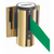 AARCO WM-7BGR 7" H Brass Wall Mounted Form-A-Line System with 7' Retractable Green Belt