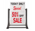 AARCO ROC-4 32" W x 42" H Letter Board Aluminum The Rocker Sidewalk Sign
