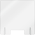 AARCO FPS2424 24" x 24" Clear Acrylic With Pass Through Freestanding Protection Shield