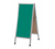 AARCO AA-311SG 18"W x 42"H Green Porcelain Aluminum Sidewalk Chalkboard