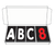 AARCO ROCLTR-2 4" 354 White And Red Characters The Rocker™ Letter Set