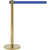 AARCO HB-10BL 40" H Blue Rubber Floor Guards Retractable Belt Form-A-Line System
