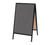 AARCO BA-1SS 24"W x 42"H Slate Porcelain Aluminum Sidewalk Chalkboard
