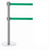 AARCO HC-27GR 40" H Steel Post Polished Chrome Finish Form-A-Line System with 7' Retractable Green Belt