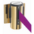 AARCO WM-7BPU 7" H Brass Wall Mounted Form-A-Line System with 7' Retractable Purple Belt