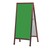 AARCO MLA1G 30" W x 68" H Cherry Lacquer Finish Markerboard Wood Sidewalk Chalkboard