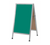 AARCO AA-1SG 24"W x 42"H Green Porcelain Aluminum Sidewalk Chalkboard