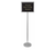 AARCO TY-2CH 15" W x 54" H Silver Director Sign Stand