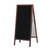 AARCO MLA11 30" W x 68" H Cherry Lacquer Finish Markerboard Wood Sidewalk Markerboard