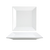 FOH DAP011WHP13 8.5" W x 8.5" D Square Porcelain Linear Design Kyoto Plate (12 Each Per Case)