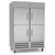 Kelvinator KCHRI54R4HDR 49 Cubic Feet Capacity (4) Half Size Stainless Steel Reversible Doors with Locks Two-Section Reach-in Refrigerator - 115 Volts 500 Watts
