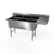 NBR Equipment 3SS-182414R18 76.19" W Stainless Steel 16 Gauge with Right-Hand Drainboard Three-Compartment Premium Sink