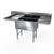 NBR Equipment 2SS-181814LR18 75.25" W Stainless Steel 16 Gauge with Left and Right-Hand Drainboards Two-Compartment Premium Sink