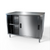 NBR Equipment TCB-6030S 60" W x 30" D x 35.5" H (2) Sliding Doors Stainless Steel Flat Top Adjustable Shelf Premium Work Table