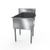 NBR Equipment 1BSG-2424 27" W Stainless Steel 18 Gauge without Drainboard One-Compartment Budget Sink