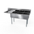 NBR Equipment 3SG-162012L18 68.5" W Stainless Steel 18 Gauge with Left-Hand Drainboard Three-Compartment Economy Sink