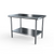 NBR Equipment TS6-9630 96" W x 30" D x 35.75" H Stainless Steel Flat Top Adjustable Undershelf Adjustable Bullet Feet Premium Work Table