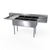 NBR Equipment 3SG-181812LR18 90" W Stainless Steel 18 Gauge with Left and Right-Hand Drainboards Three-Compartment Economy Sink