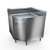 NBR Equipment TCBC-4830R5 48" W x 30" D x 40.25" H Stainless Steel Top 5" Backsplash Premium Corner Work Table