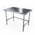 NBR Equipment TS-9624-X 96" W x 24" D x 35.75" H Stainless Steel Flat Top Adjustable Bullet Feet Premium Work Table