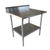 NBR Equipment TS-9630R5 96" W x 30" D x 40.75" H Stainless Steel Top with 5" H Backsplash Adjustable Undershelf Adjustable Bullet Feet Premium Work Table