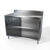 NBR Equipment TCB-6024R5 60" W x 24" D x 40.25" H Stainless Steel top with 5" Riser Adjustable Shelf Premium Work Table