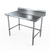 NBR Equipment TS4-7236R5-X 72" W x 36" D x 40.75" H Stainless Steel Top with 5" H Backsplash Adjustable Bullet Feet Premium Work Table
