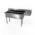 NBR Equipment 3SG-101410R15 47.5" W Stainless Steel 18 Gauge with Right-Hand Drainboard Three-Compartment Economy Sink
