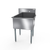 NBR Equipment 1BSG-1821 21" W Stainless Steel 18 Gauge without Drainboard One-Compartment Budget Sink