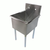 NBR Equipment 1BSG-1818 21" W Stainless Steel 18 Gauge without Drainboard One-Compartment Budget Sink